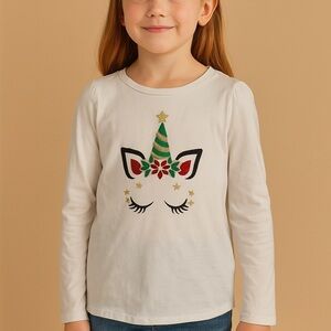 btween White Long Sleeve Graphic Tees